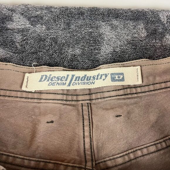 Diesel Saddle Baggy Straight Brown Jeans Button Fly Mens 36 (34X31) Italy Cotton - Picture 5 of 16